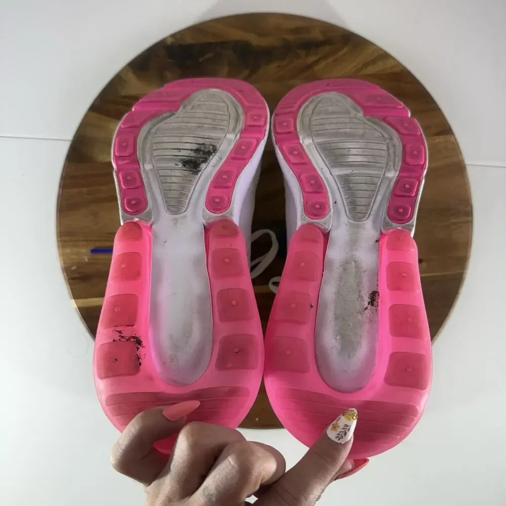 Nike Air Max 270 White-Volt-Pink Blast Woman's Size 6.5 DH0252-100